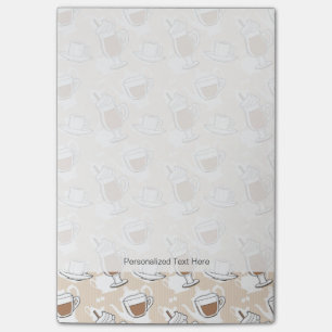 Coffee, sweet pattern post-it notes