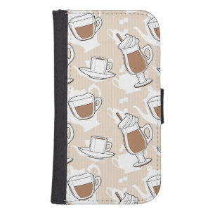 Coffee, sweet pattern phone wallet