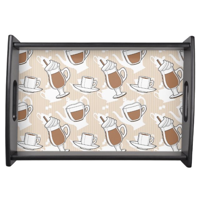 Coffee, sweet pattern serving tray (Front)