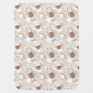 Coffee, sweet pattern stroller blanket