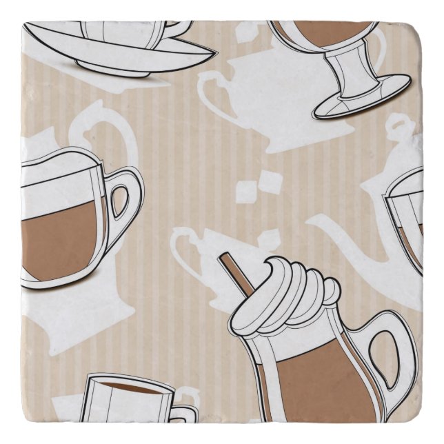 Coffee, sweet pattern trivet (Front)