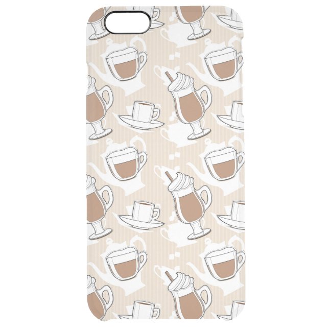 Coffee, sweet pattern uncommon iPhone case (Back)