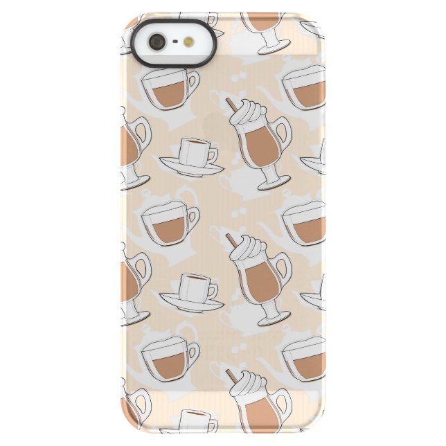Coffee, sweet pattern uncommon iPhone case (Back)