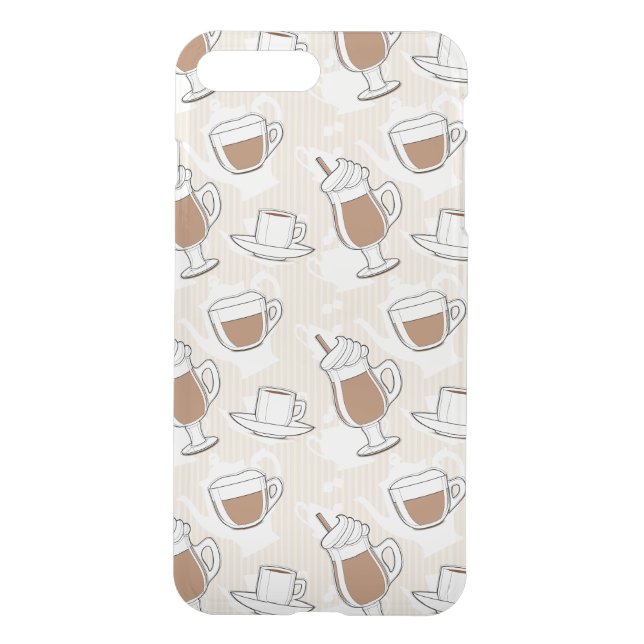 Coffee, sweet pattern uncommon iPhone case (Back)
