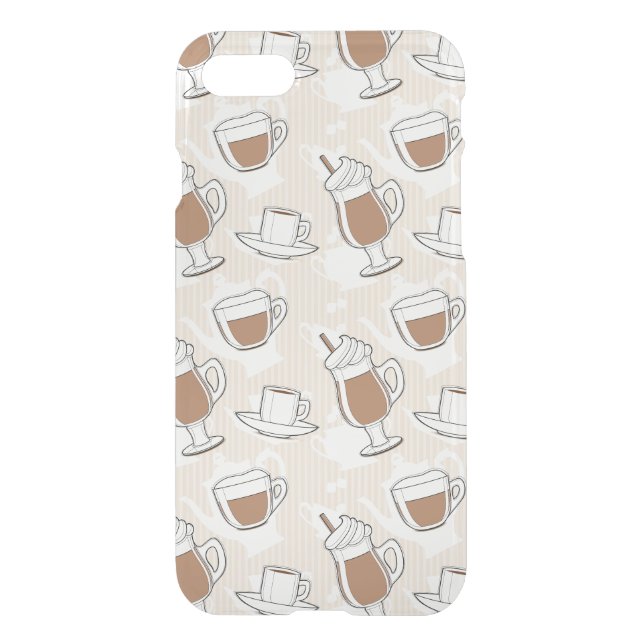 Coffee, sweet pattern uncommon iPhone case (Back)