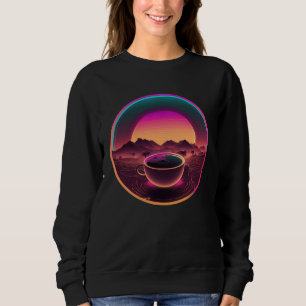 Coffee Synthwave 80s Retrowave Aesthetic Sweatshirt