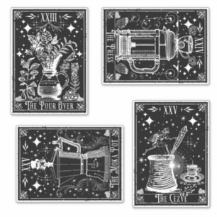Coffee Tarot Cards Sticker