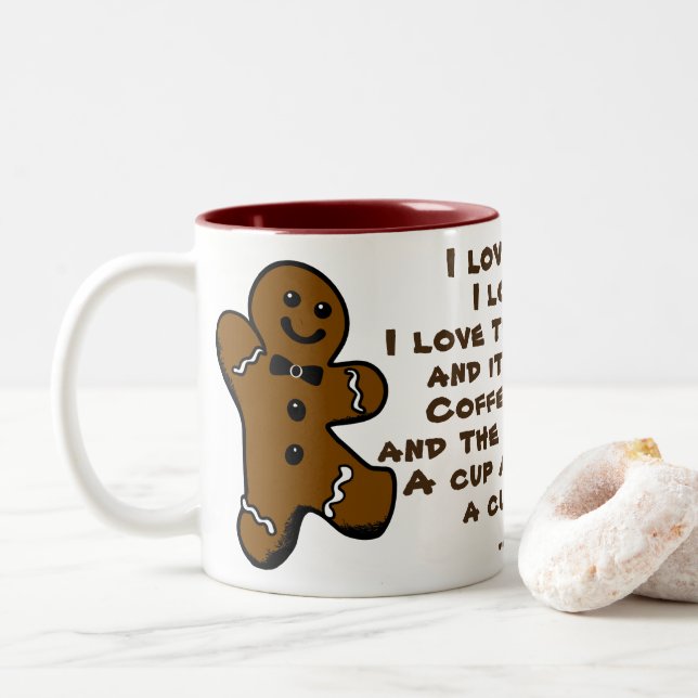 Coffee & Tea, Java & Me Gingerbread Man Mug (With Donut)