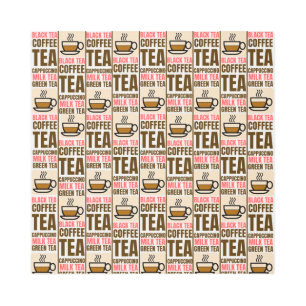 COFFEE TEA PATTERN, Metal Wall Art