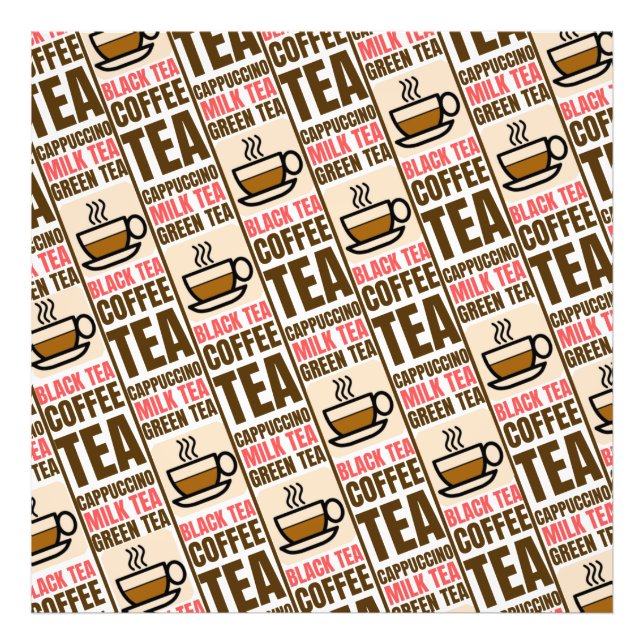 COFFEE TEA PATTERN, Photo Enlargement Print (Front)