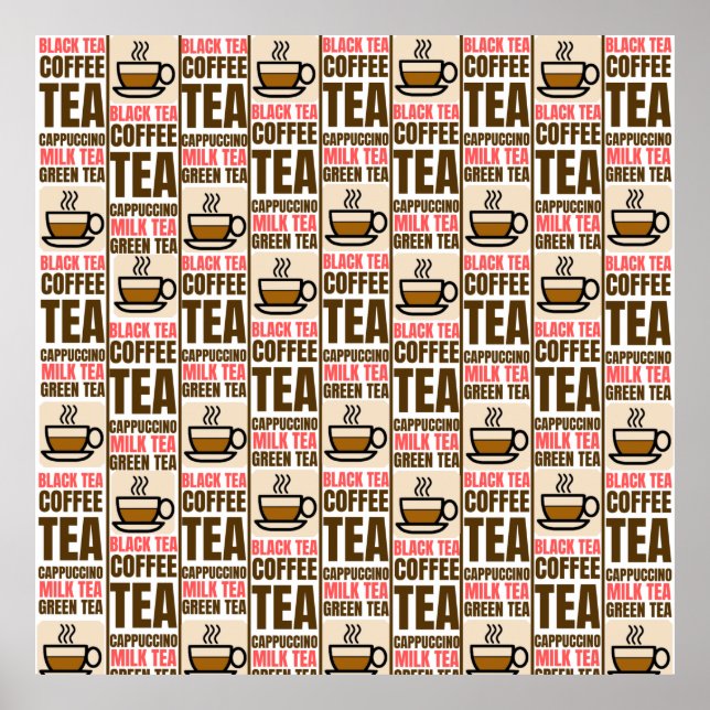 COFFEE TEA PATTERN,  POSTER (Front)