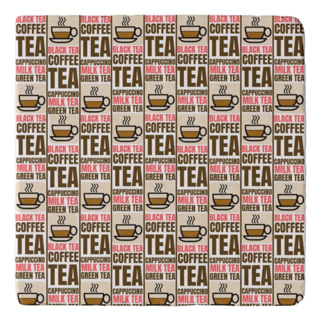 COFFEE TEA PATTERN, Trivet (Front)