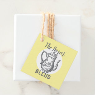 Coffee Tea Perfect Blend Wedding Favor Tags