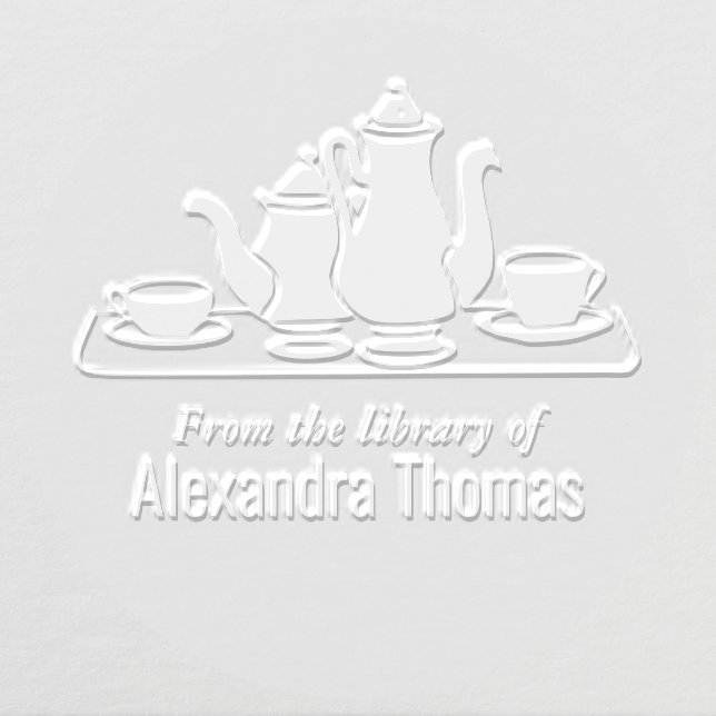Coffee Tea Service Set Library Book Name  Embosser (Design)