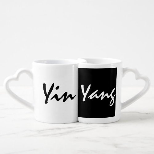 coffee tea set Yin  Yang Coffee Mug Set