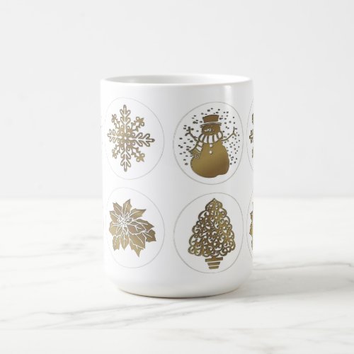 Coffee Tea Snow flake Snow man Tree Poinsetta Coffee Mug