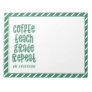 Coffee, teach, grade, repeat typography teacher notepad