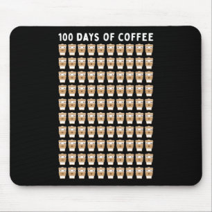 Coffee Teacher 100 Coffee Cups 100th Day School Mouse Pad