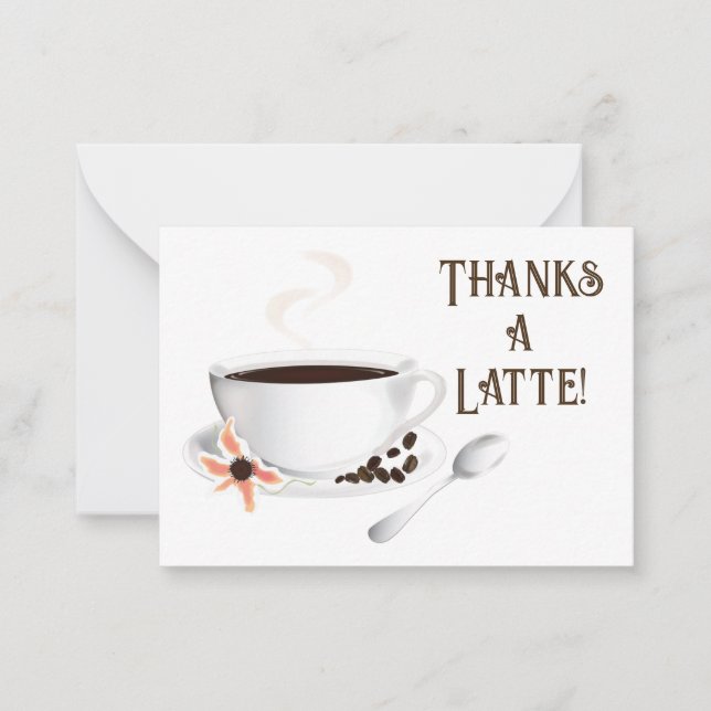 Coffee Thank You Note Card (Front)