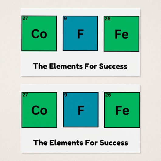 Coffee The Elements For Success Funny Motivational (Front & Back)
