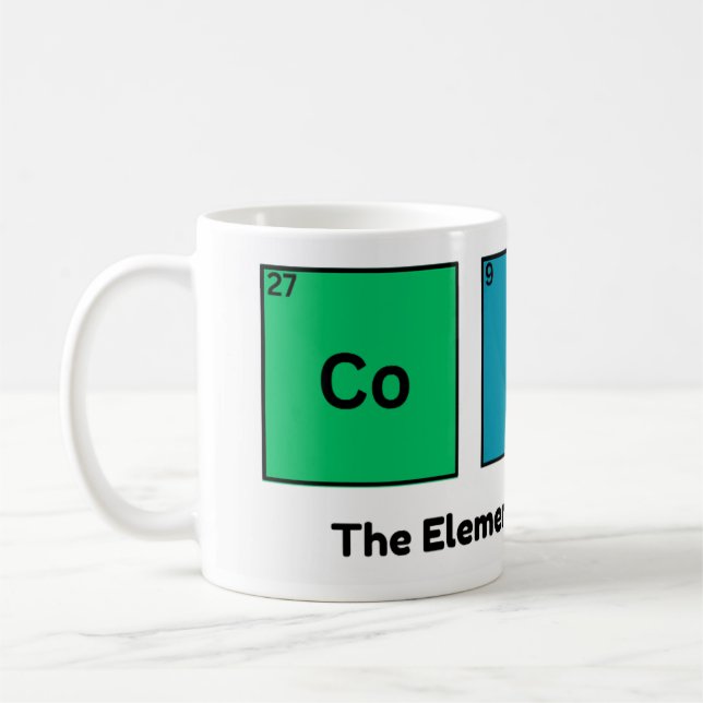 Coffee The Elements For Success Funny Motivational Mug (Left)