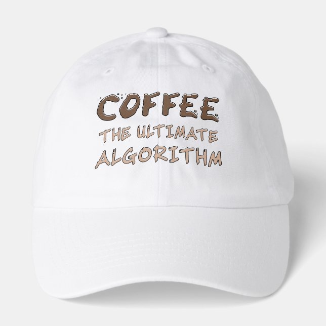 Coffee The Ultimate Algorithm Funny Programmer Hat (Front)