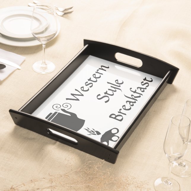 Coffee the Western Style Breakfast Serving Tray (Front)