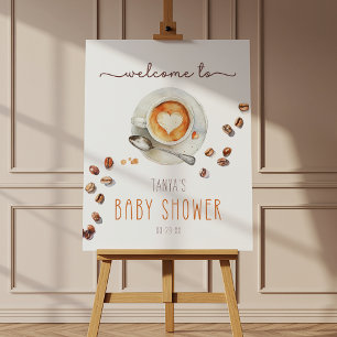 Coffee Theme Baby Shower Welcome Sign