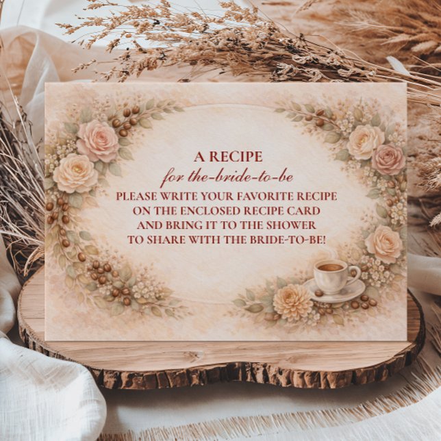 Coffee Theme Bridal Shower Enclosure Card (Creator Uploaded)