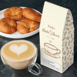 Coffee Theme Bridal Shower Favor Roasted Coffee