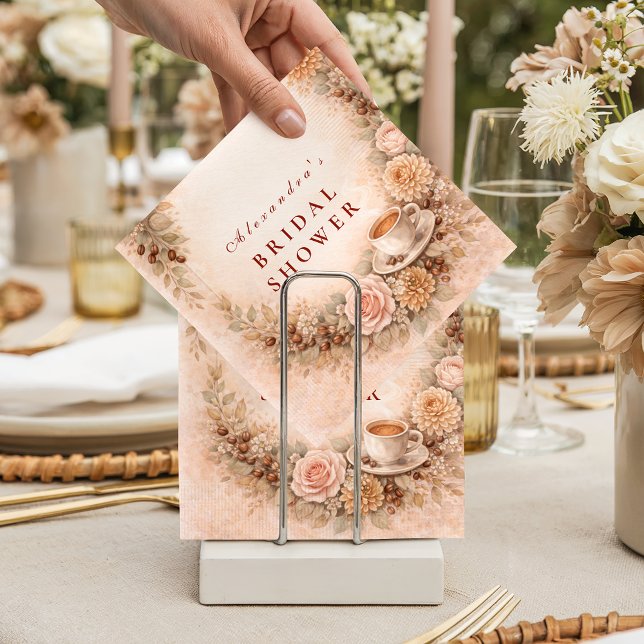 Coffee Theme Bridal Shower Napkins (Creator Uploaded)