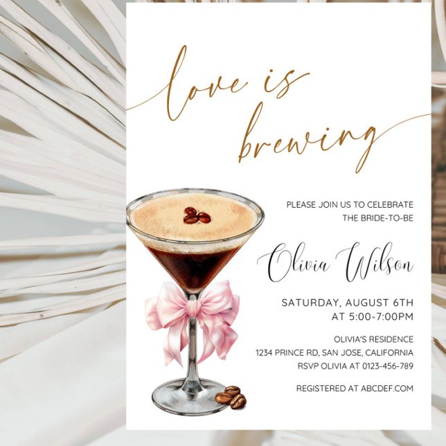 Coffee Theme Bride to Be Party Invitation (Creator Uploaded)