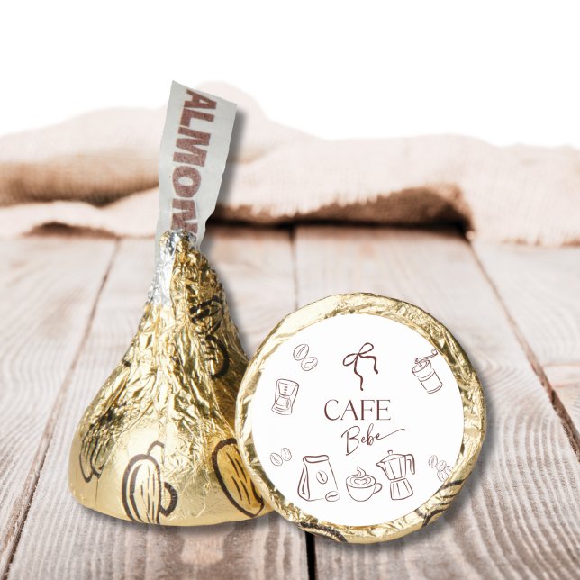 Coffee Theme Cafe Bebe Brewing Bow Baby Shower Hershey®'s Kisses® (Creator Uploaded)