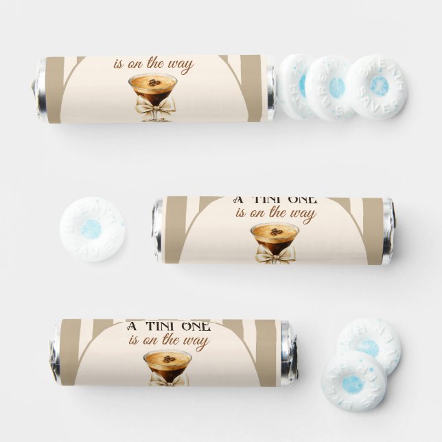 Coffee Theme Espresso Martini Bow Baby Shower Breath Savers® Mints (Assorted)