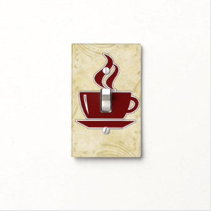 Light Switch Plate Switchplate Cover FRESH COFFEE BREAK CUP