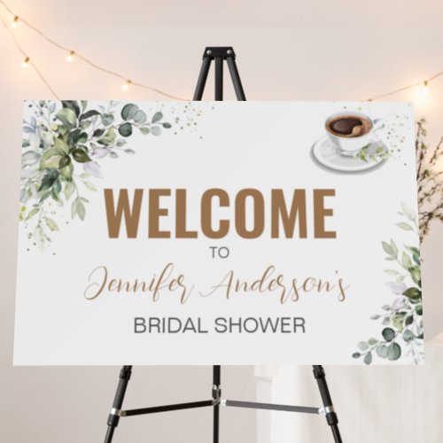 Coffee Theme Shower Welcome Sign Foam Boards