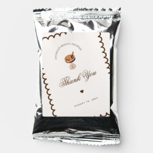 Coffee Theme Wavy Frame Bridal Shower Thank You Drink Mix