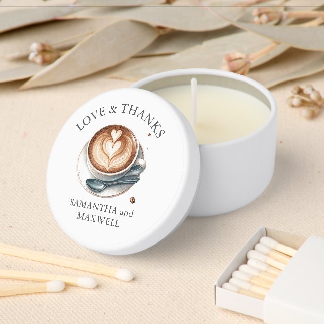 Coffee Themed Bridal Shower Favors Mini Candle Favors (Insitu)