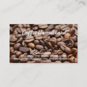 Coffee Themed Business Card by Kjpargeter at Zazzle