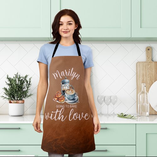 Coffee_themed custom name  apron