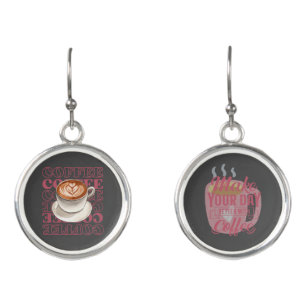 coffee themed earrings