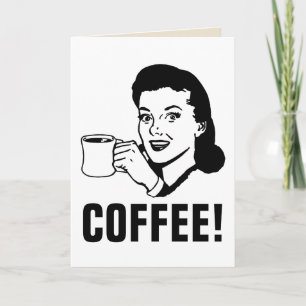COFFEE THEMED GREETING CARDS, FOR GIFTCARD CARD