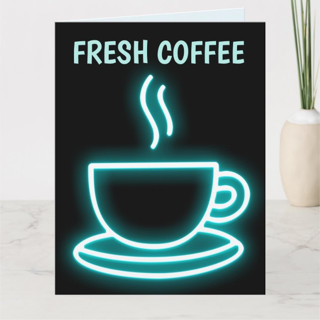 COFFEE THINKING OF YOU Greeting Card  (Front)