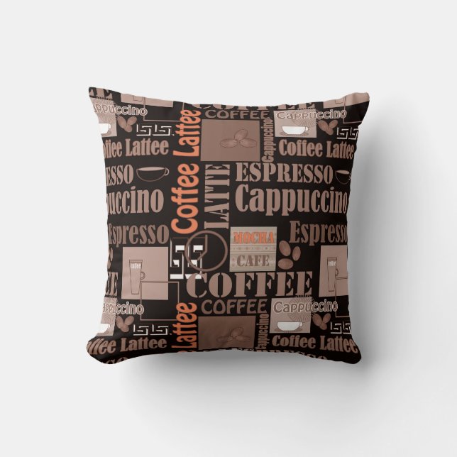 Coffee Throw Pillow (Front)