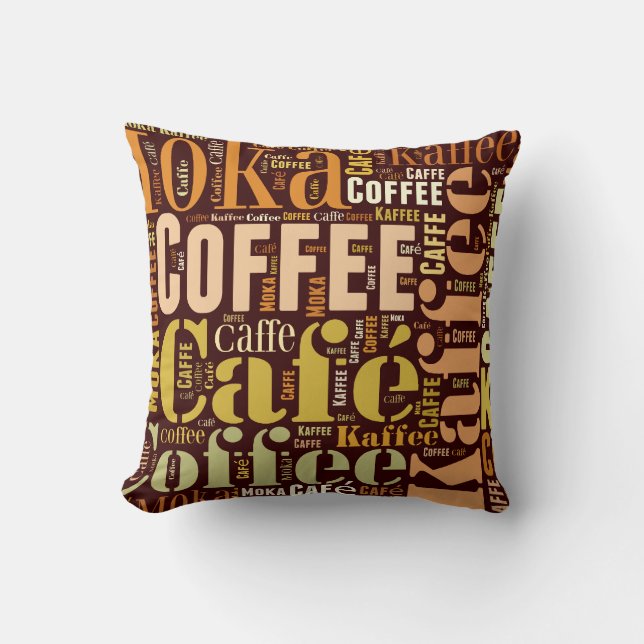 Coffee Throw Pillow (Front)