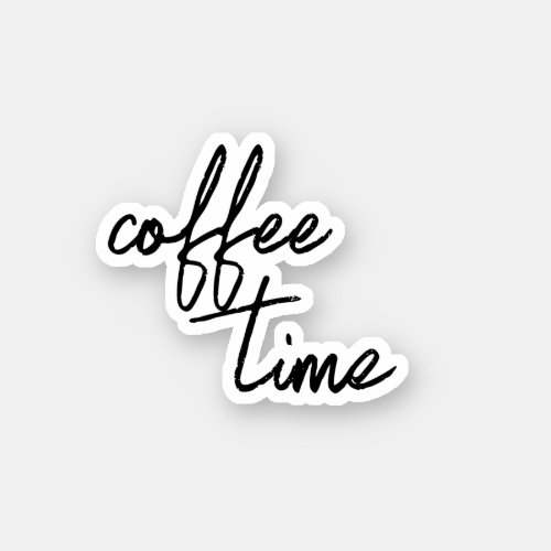 Coffee Time Aesthetic Teen  scrapbook Sticker