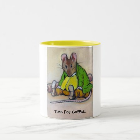 Coffee Time After Beatrix Potter Two-tone Coffee Mug