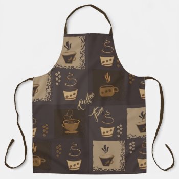 Coffee Time Apron by EveStock at Zazzle