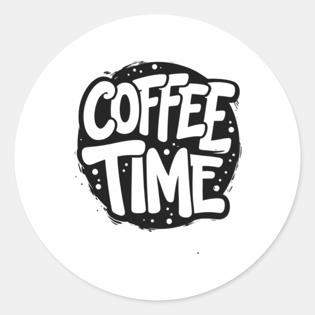 Coffee Time - Bold Handwritten Typography Sticker  (Front)