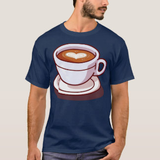 Coffee Time Cartoon Illustration T-Shirt